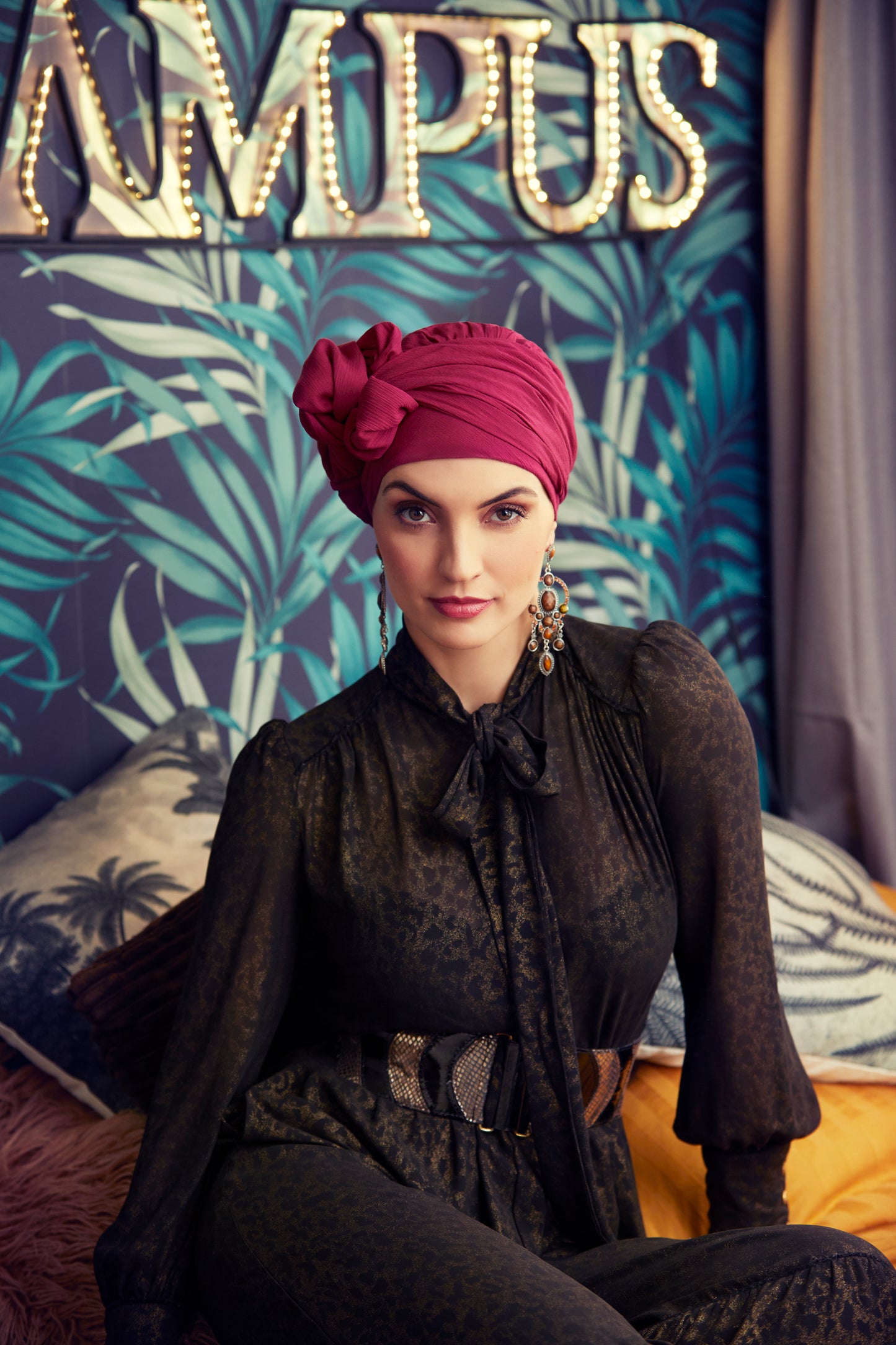 Sapphire Boho Turban Set
