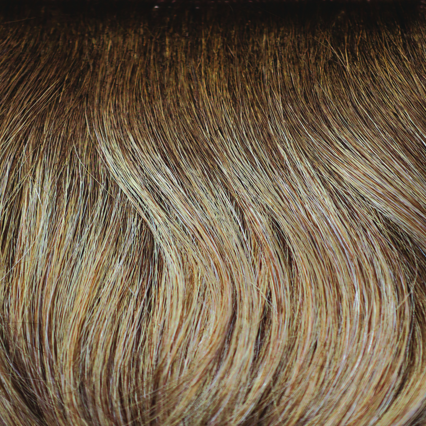 Milk Tea-LR - A trendy mixture of warm light brown with a hint of pastel lavender. Medium brown long roots are added to create a vibrant, unique effect.