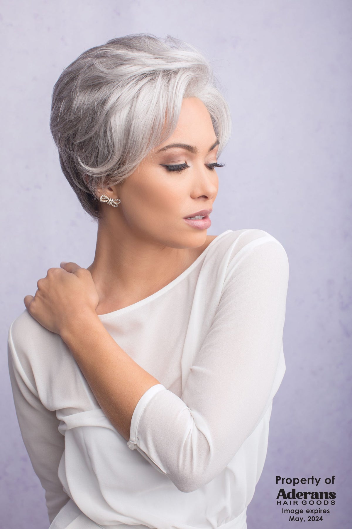 Bethany wig by Alexander Couture in Silver Stone