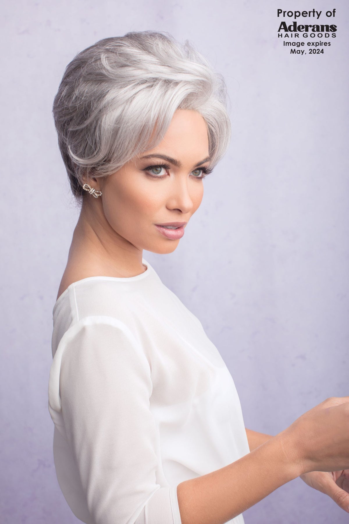 Bethany wig by Alexander Couture in Silver Stone