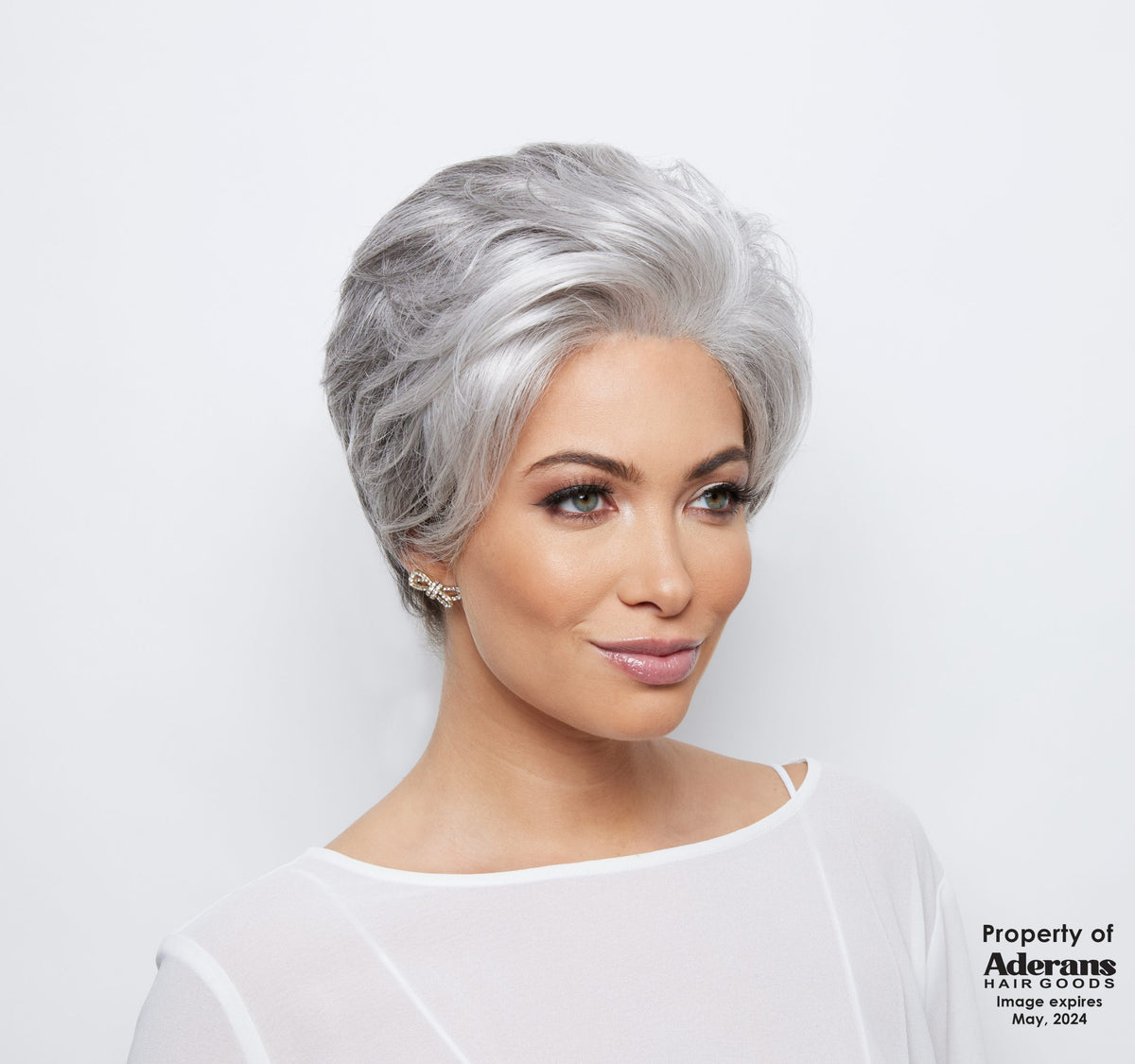 Bethany wig by Alexander Couture in Silver Stone