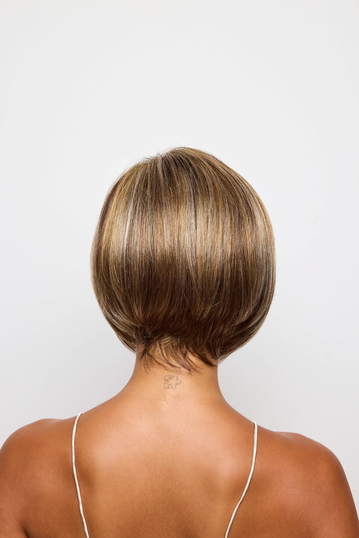 Beau Wig by Noriko, short stacked pixie bob, in Sparkling Mocha-R