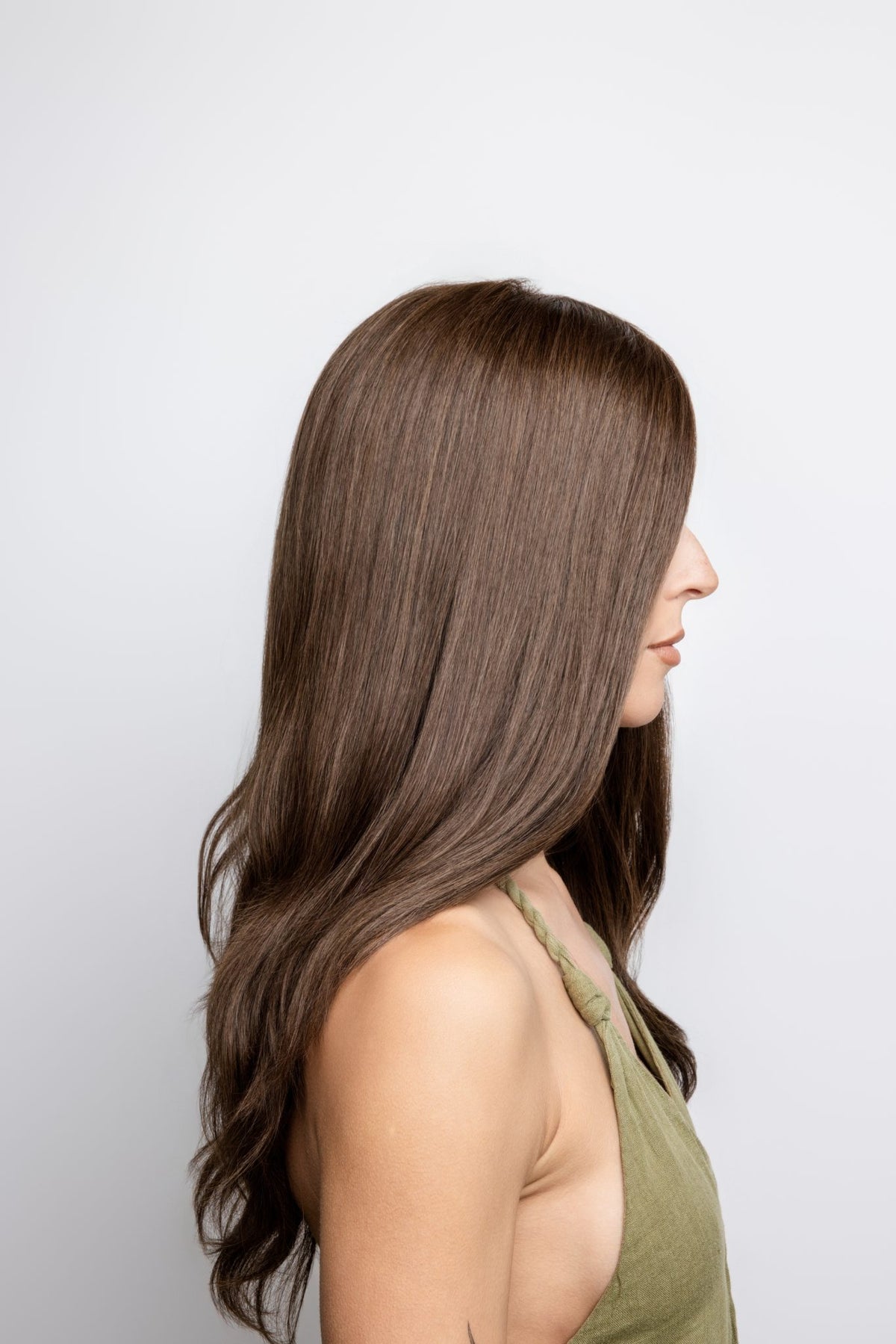 Darra Human Hair Wig by Amoré in Medium Natural Brown