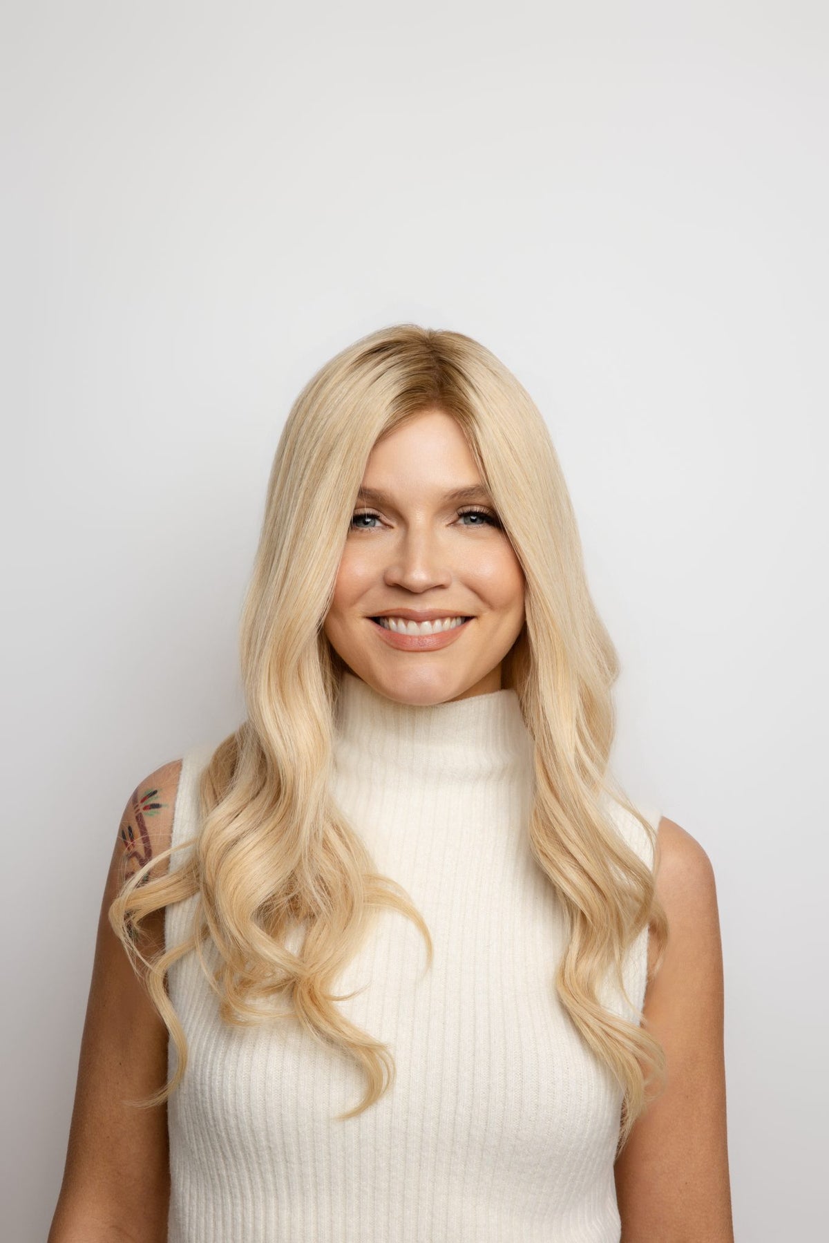 Darra Human Hair Wig by Amoré in Natural Blond Root