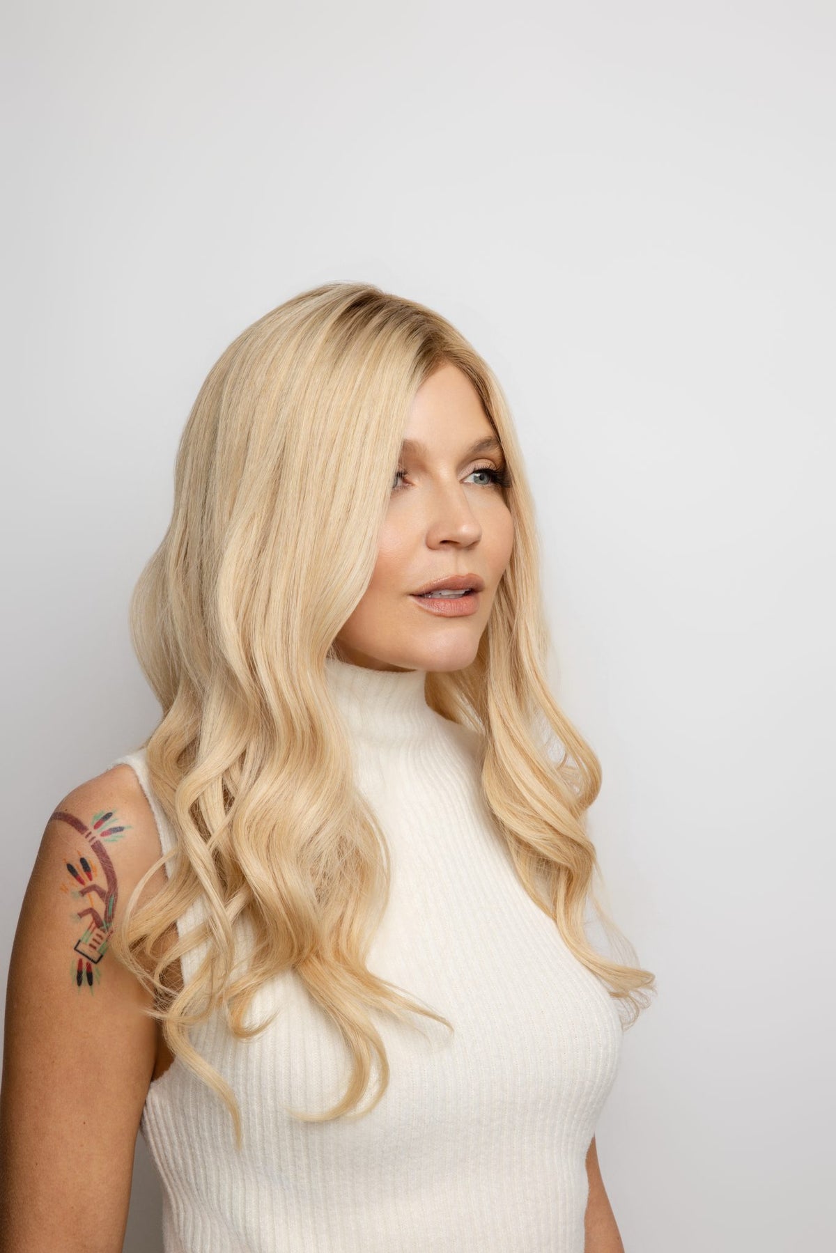Darra Human Hair Wig by Amoré in Natural Blond Root