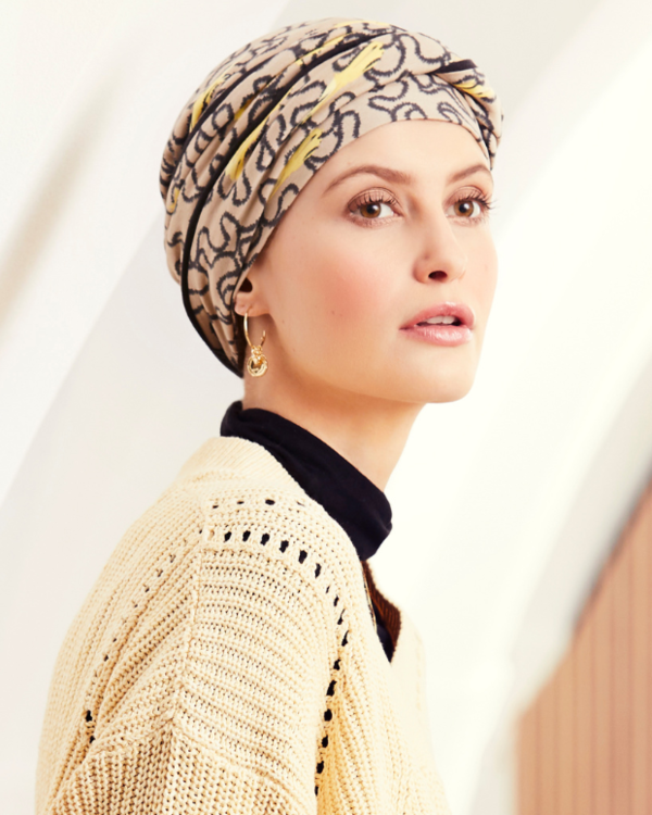 Emmy V Turban by Christine Headwear in Twirls & Splashes