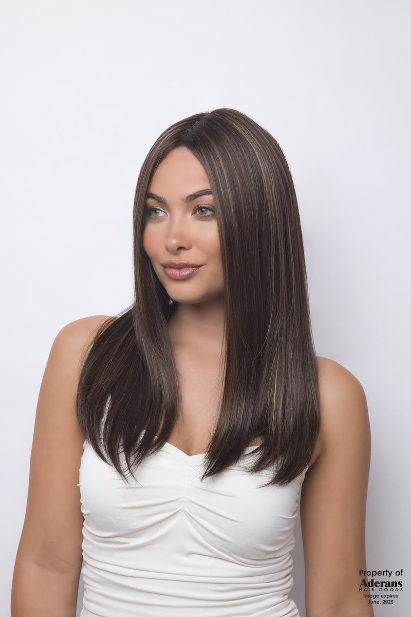 Harper wig by Alexander Couture in Coffee Latte rooted
