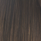 Mocha Brown  -  A soft, warm dark brown base with ashy light brown highlights. These sectional highlights at the face and nape create a totally mesmerizing look.