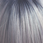 Pastel Blue-R  -  A cool pale pastel blue with hues of white. This Pastel Blue-R color has the palest of mineral blue highlights and silver shadows graduating from a dark blue sapphire root giving depth and definition.